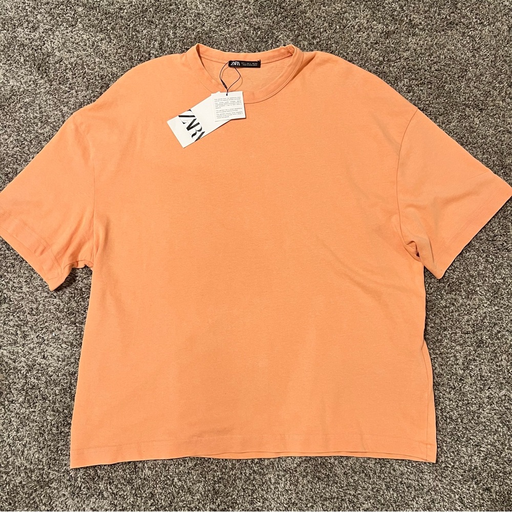Zara Orange Short Sleeve Tee